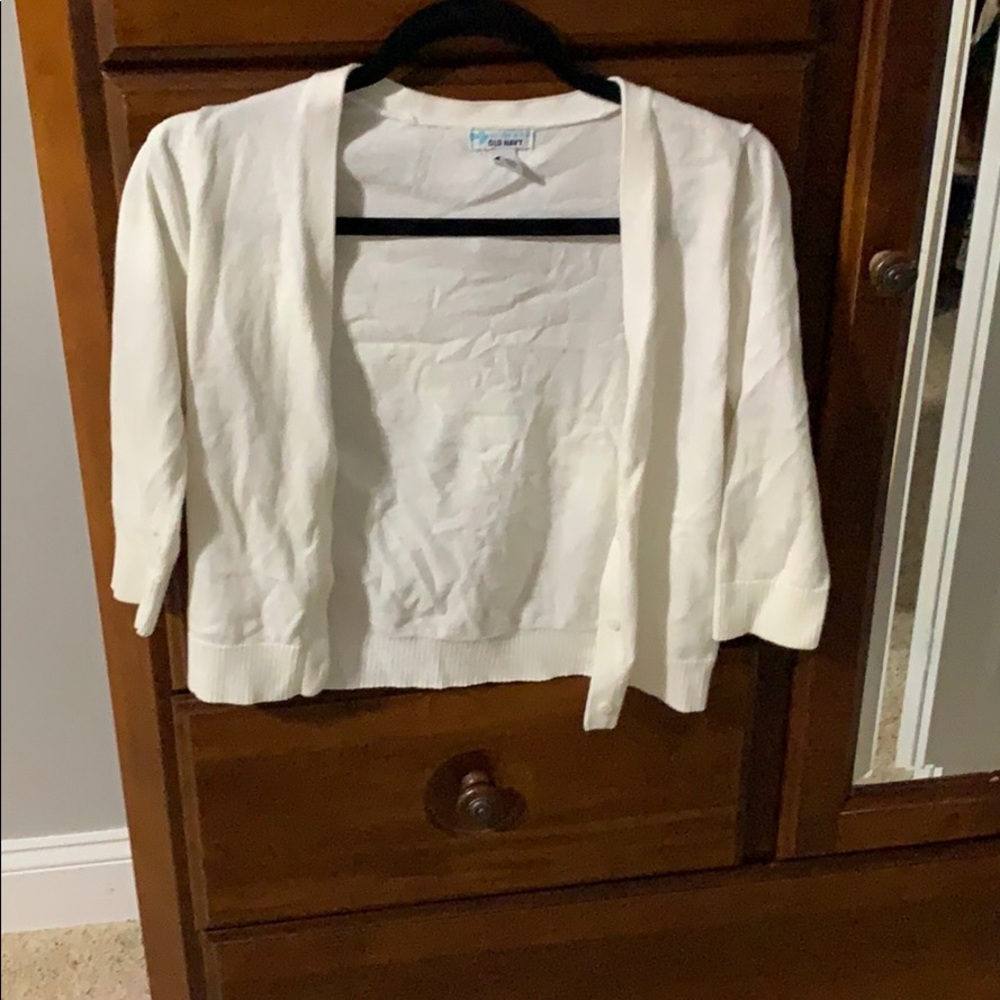 Kids white cardigan